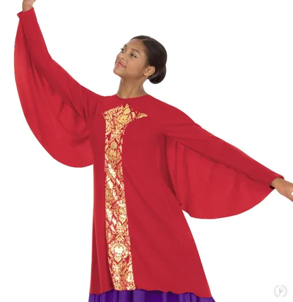 Eurotard 49894 Adult Praise Dance Revival Collection Wing Tunic - CLEARANCE