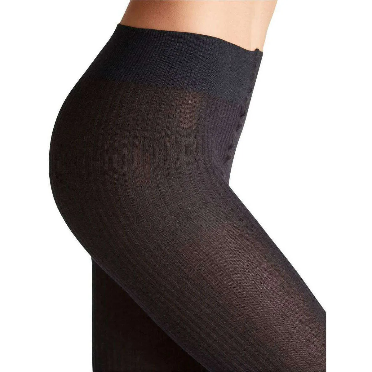 Falke Family Rib Tights - Anthracite Mel Grey