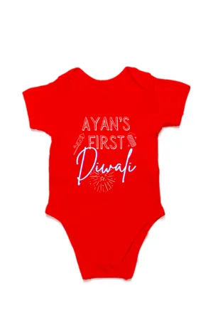 First Diwali - Personalised Baby Romper (Fireworks & Sparkles 2)