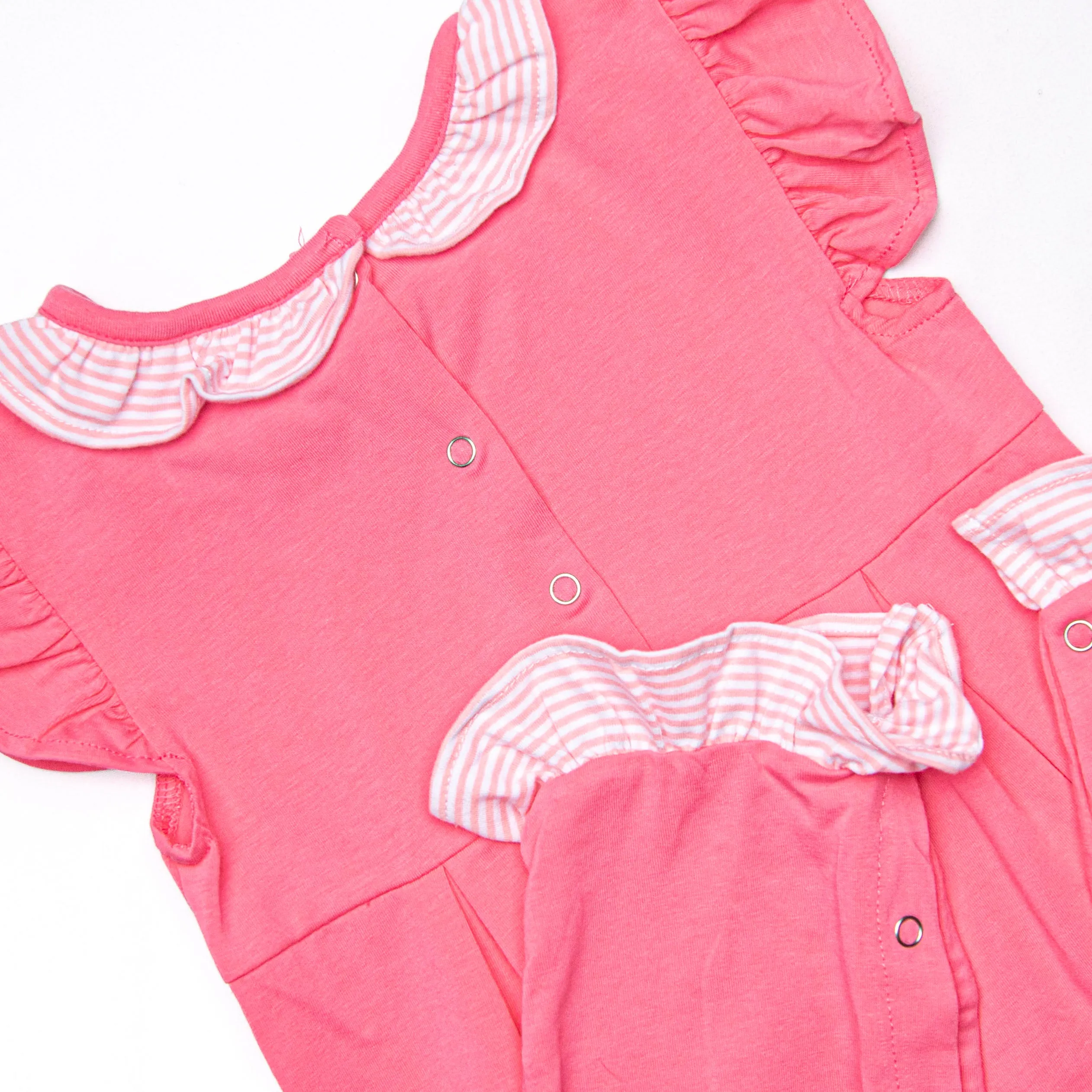 Frannie Ruffle Romper, Pink