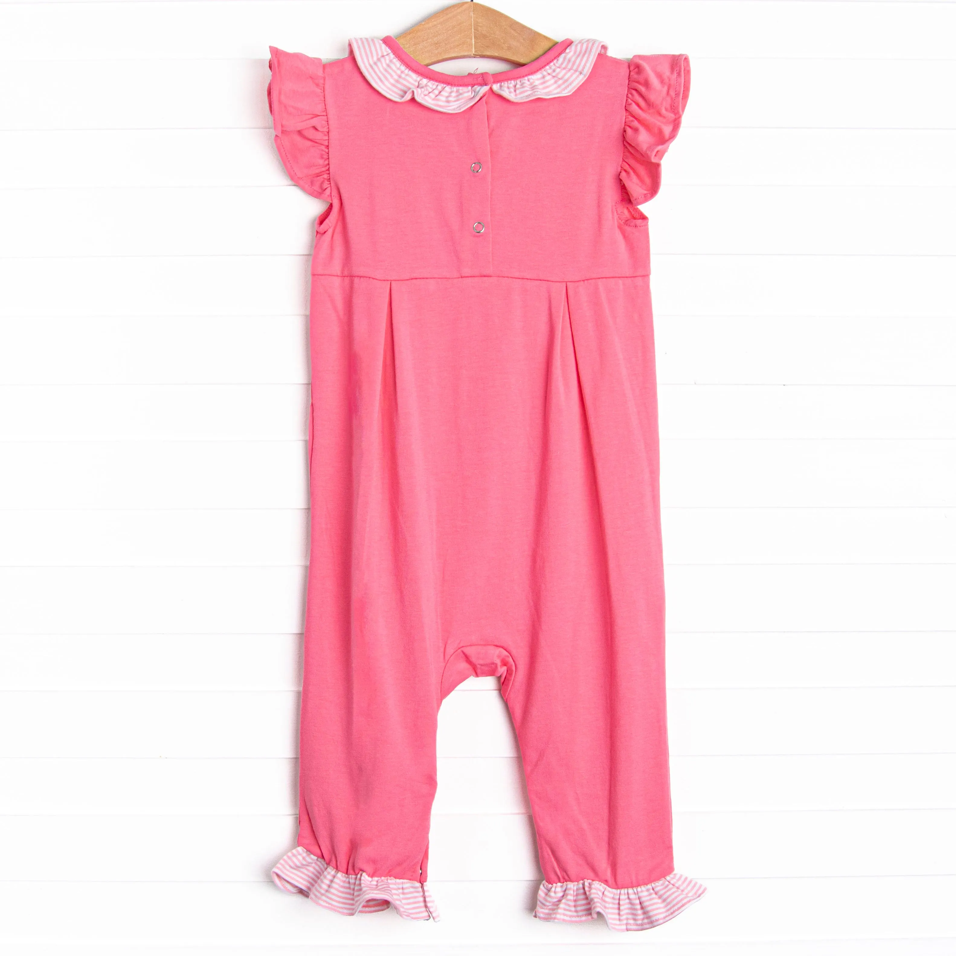 Frannie Ruffle Romper, Pink