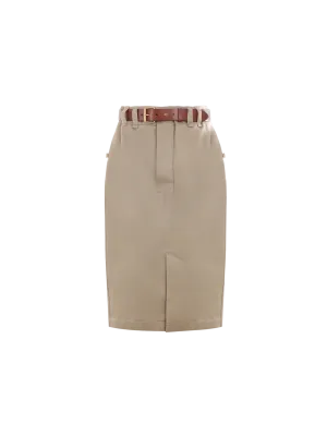 Gabardine Pencil Skirt