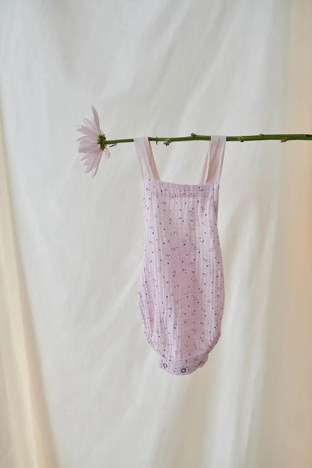 Gauze Star-print Baby Romper