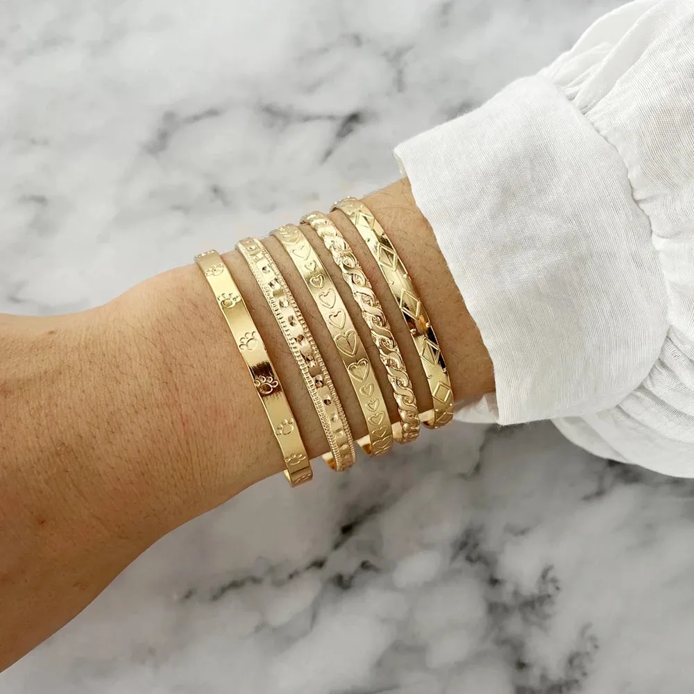 Geometric Silver & Gold Bracelet