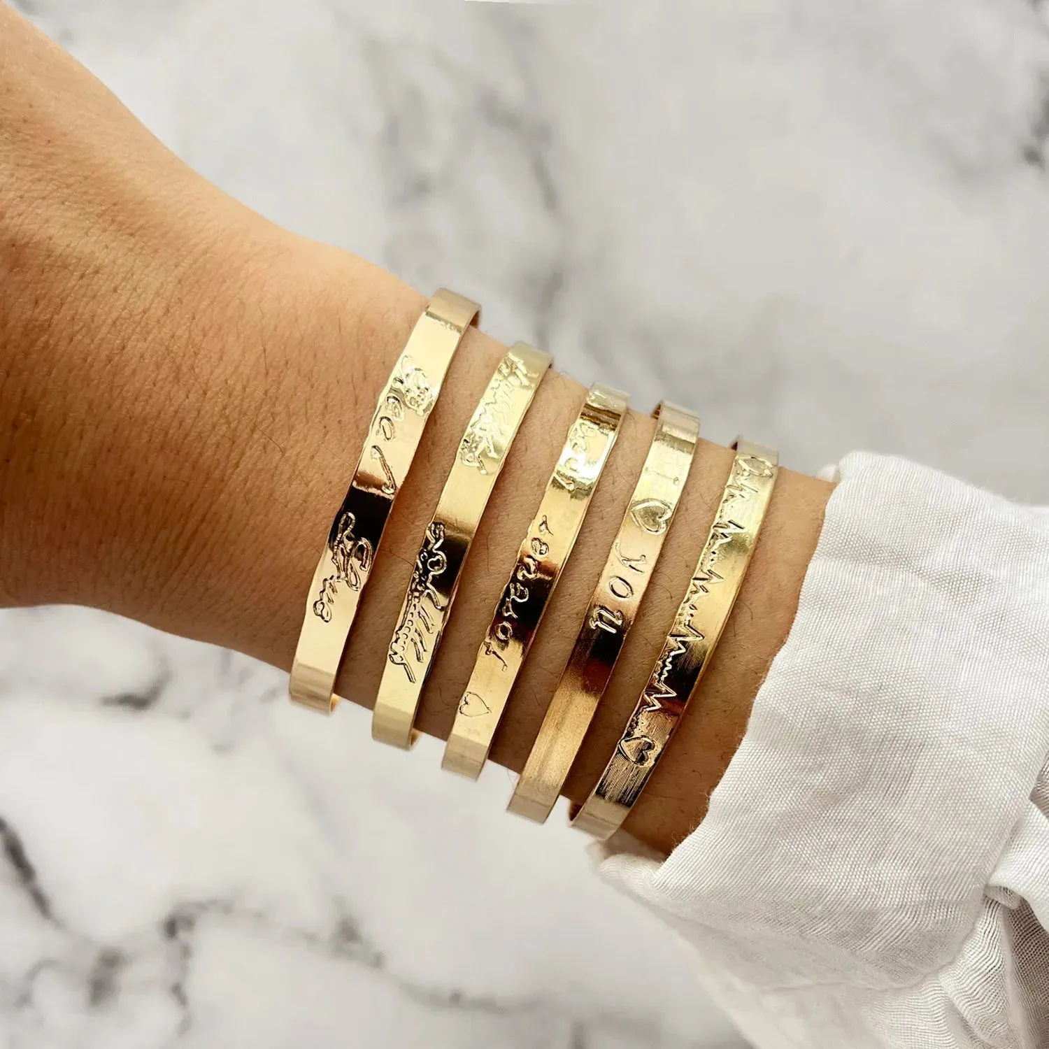 Geometric Silver & Gold Bracelet