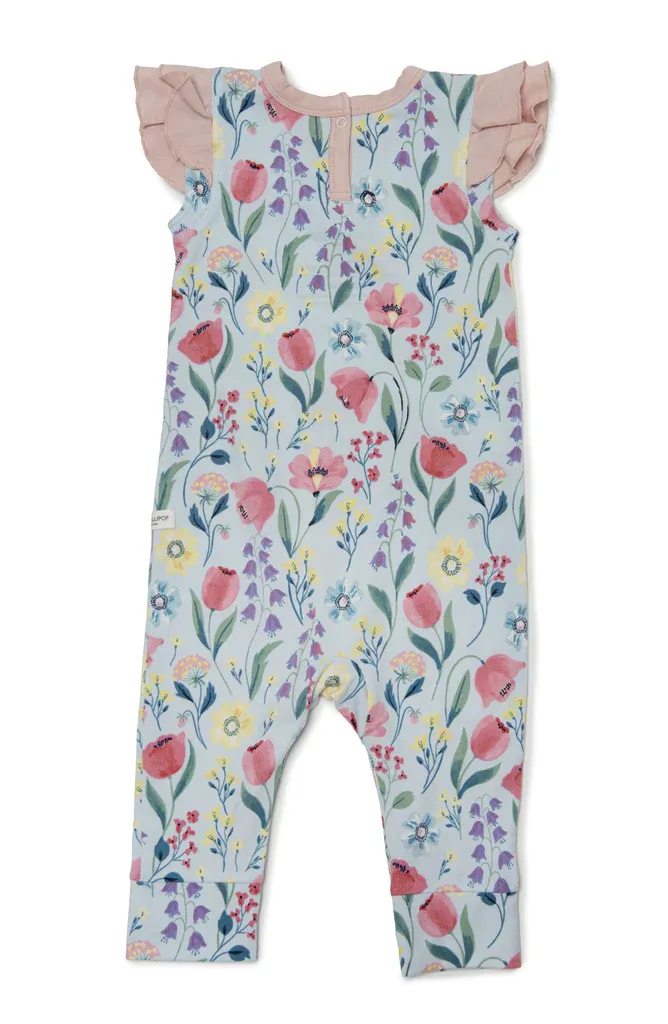 Girls Romper Bluebell