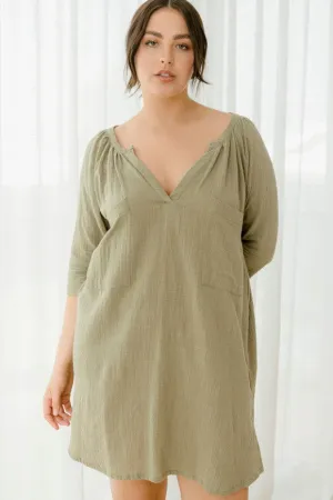 Giselle Tunic Top - Khaki