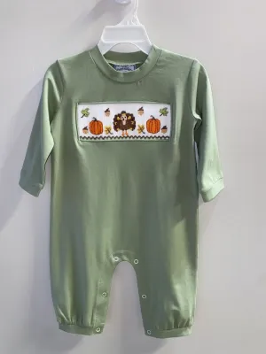 Give Thanks Smocked Boys Romper