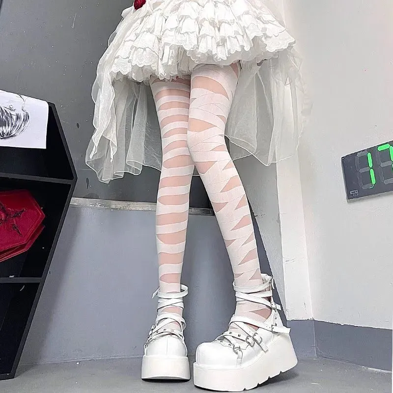 Gothic Anime Lolita Soft Velvet Tights