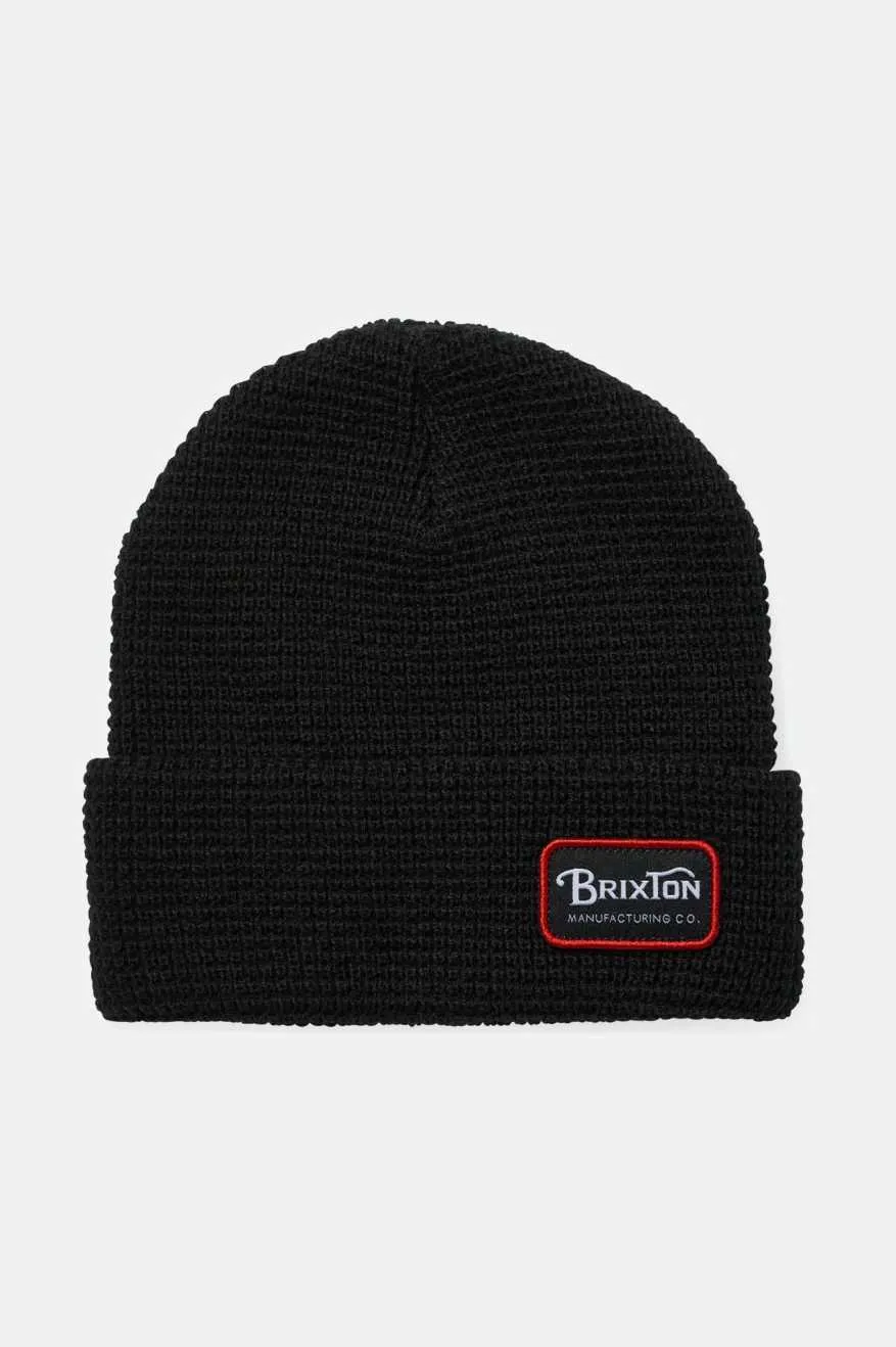 Grade Waffle Knit Beanie - Black