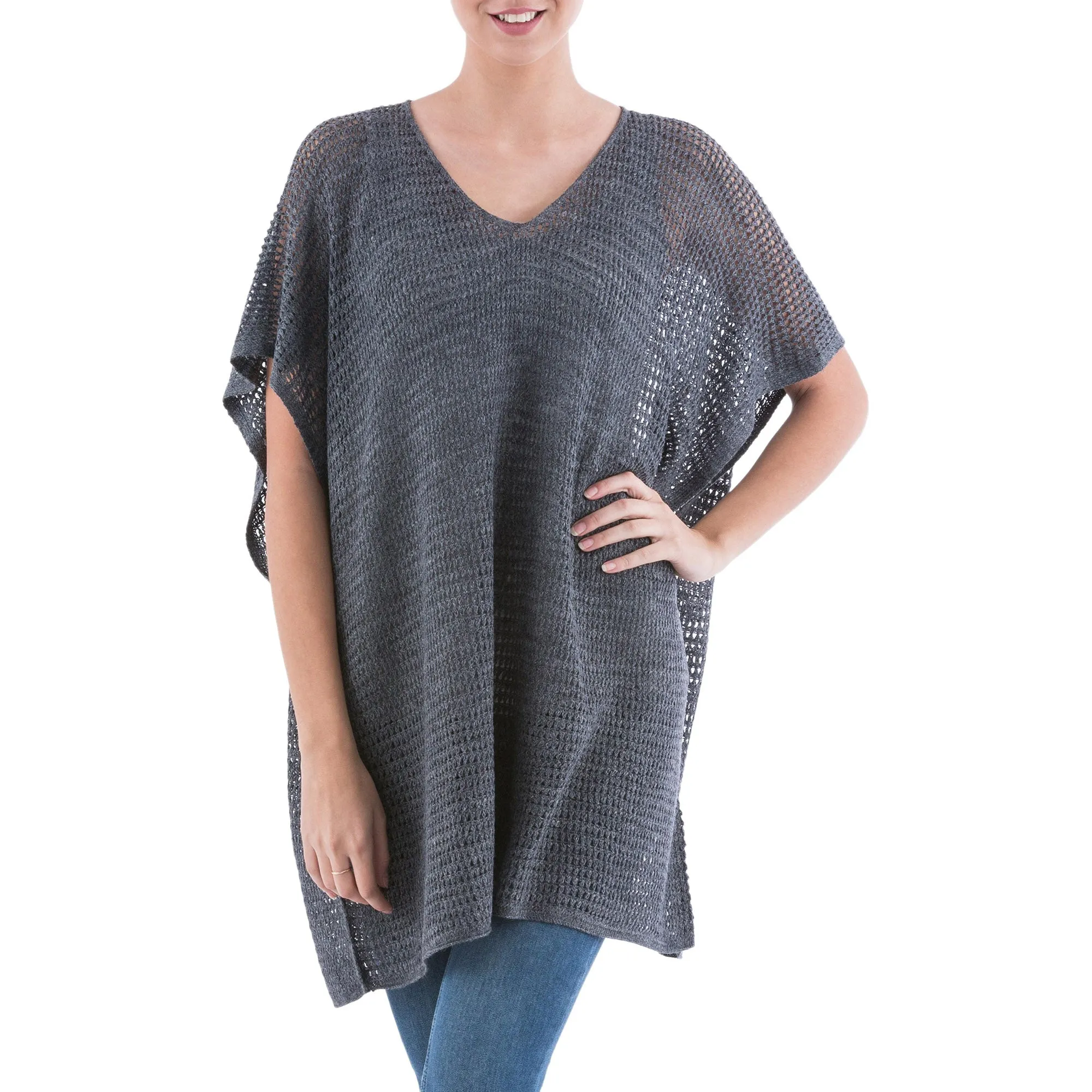 Grey Dreamcatcher Knit Tunic