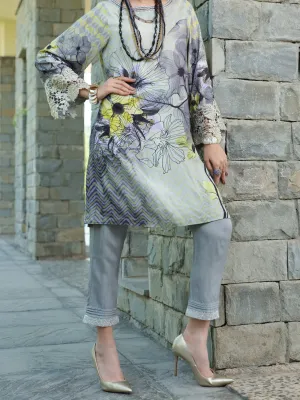 Grey Silk Viscose Tunic - AWP-LK-292