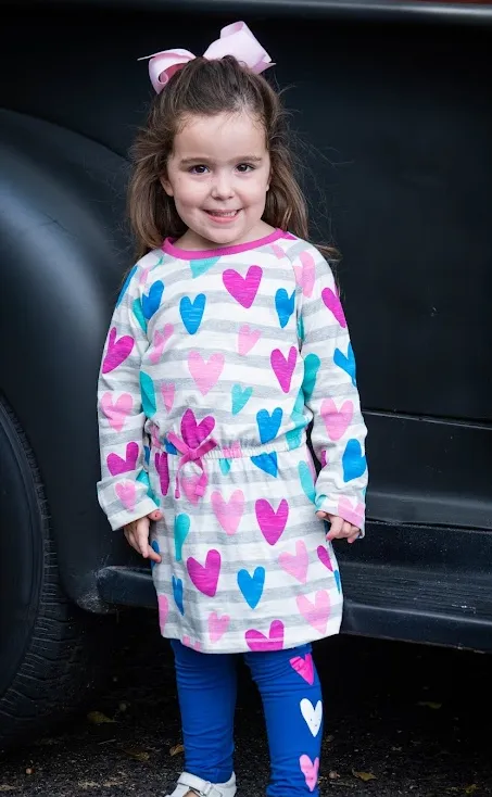 Hatley Lovey Hearts Drop Waist Dress