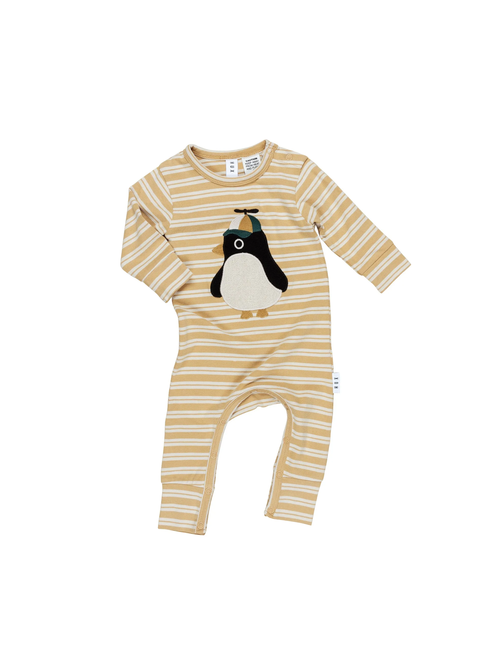 Huxbaby Cool Penguin Stripe Romper