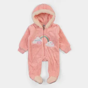 Infant Boys Knitted Fine day Romper - Light Peach