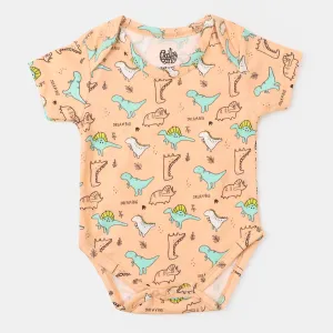 Infant Boys Knitted Romper Dinosaurs - Cream Puff