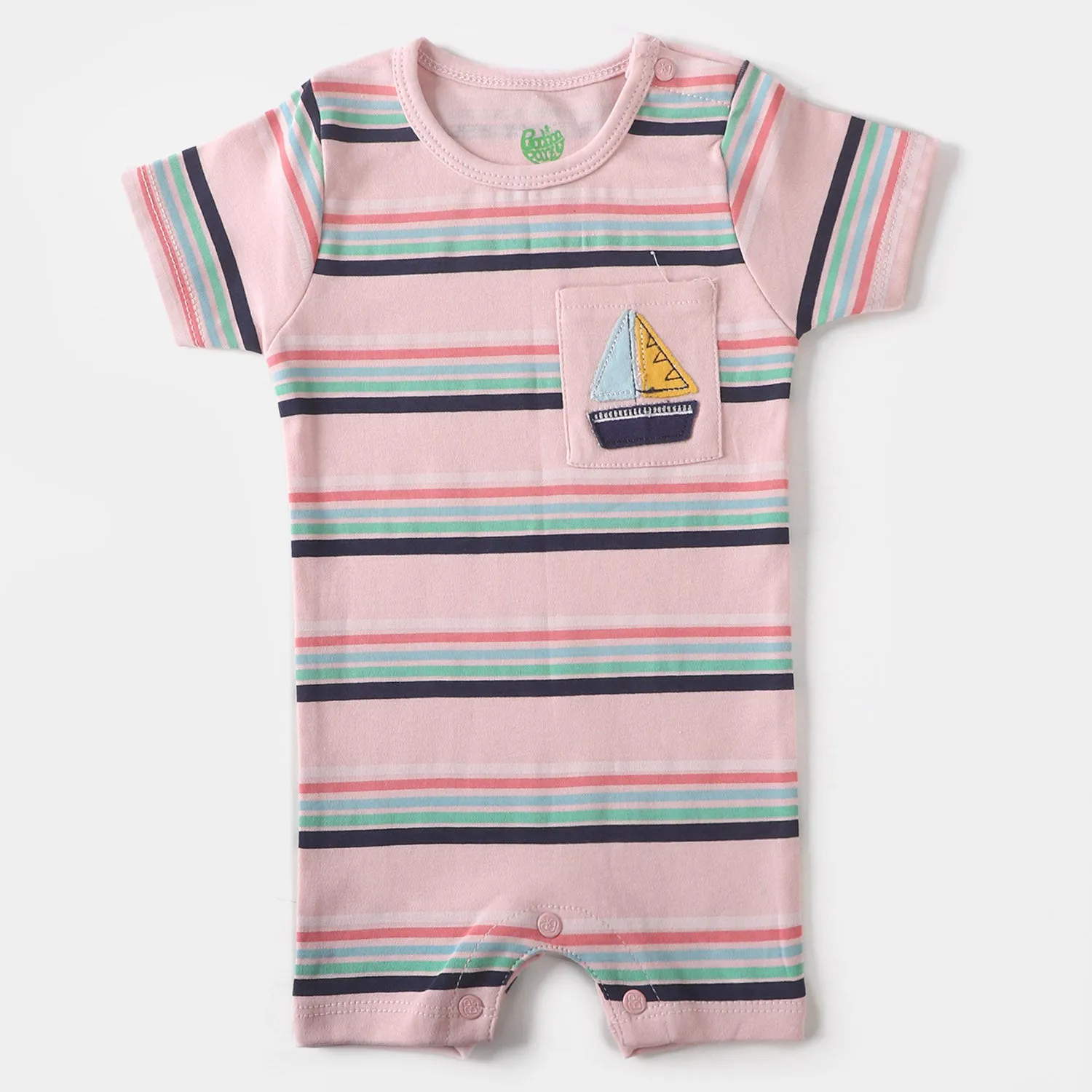 Infant Boys Knitted Romper Ship - Pink Marsh