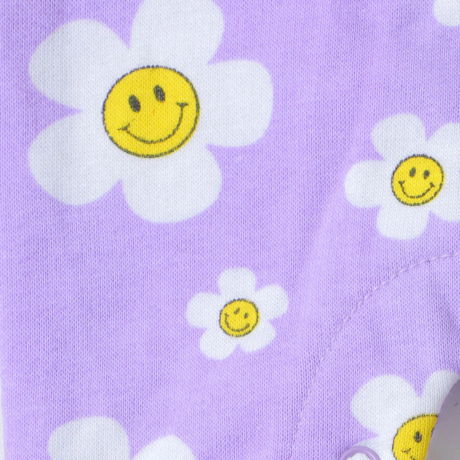 Infant Girls Knitted Romper Sunflower-Purple