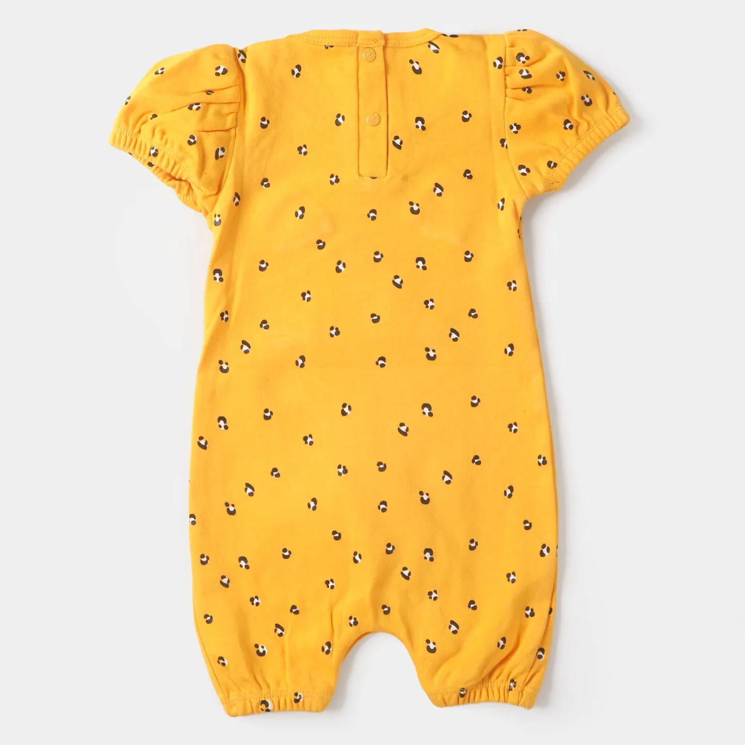 Infant Girls Knitted Romper Tiger Face - Citrus