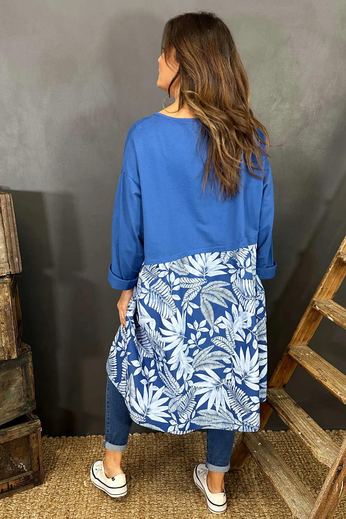 Iris Cotton Tunic Cobalt