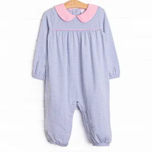 Karina Romper, Periwinkle Stripe