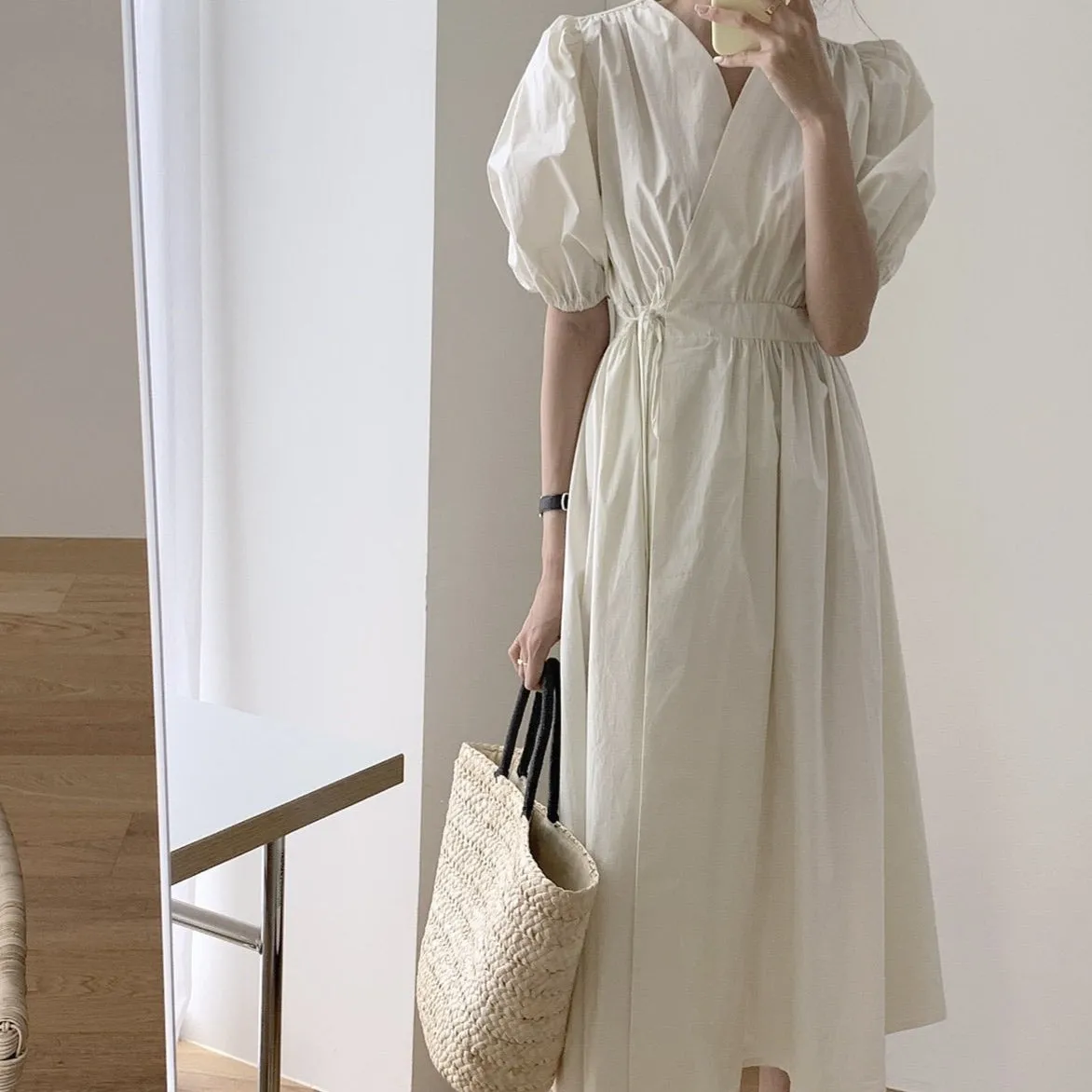 Korean Style Wrap Around Dress