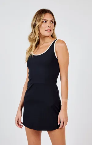 laney contrast tennis romper