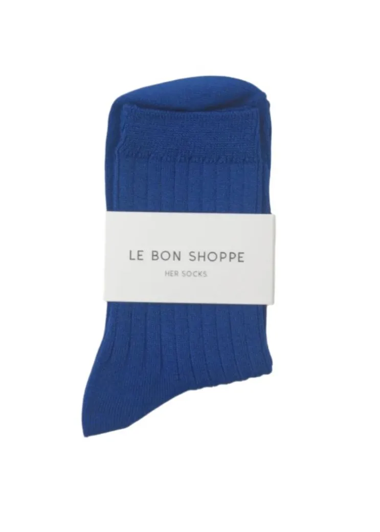 Le Bon Shoppe Her Socks - Cobalt