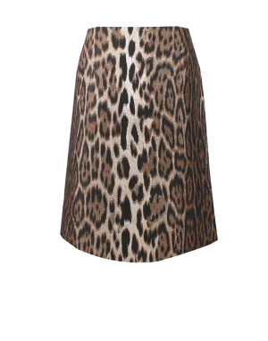 Leopard Mini Pencil Skirt