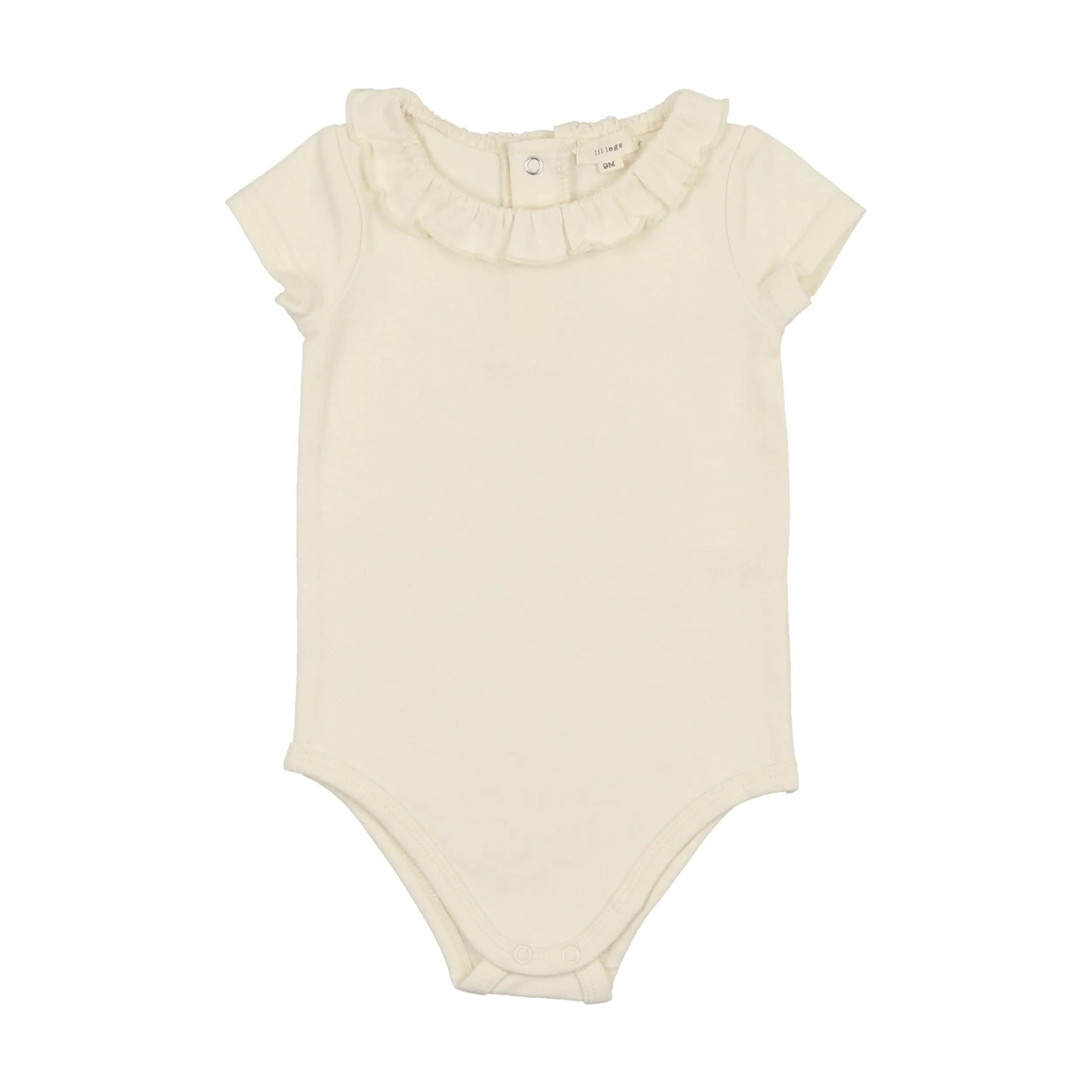 Lil Legs Collar Onesie Ruffle- Cream