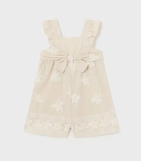 Linen Romper with Bow