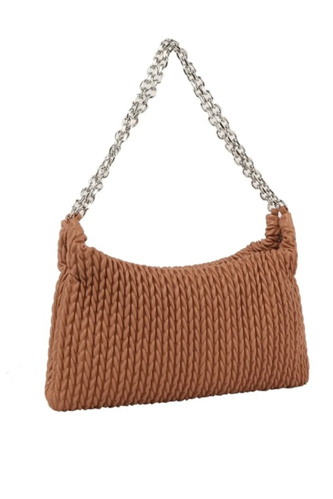 LIS TAN CHEVRON QUILTED BAG