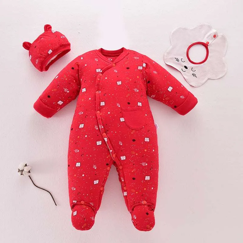 Little Gigglers World Baby Warm Fleece Romper