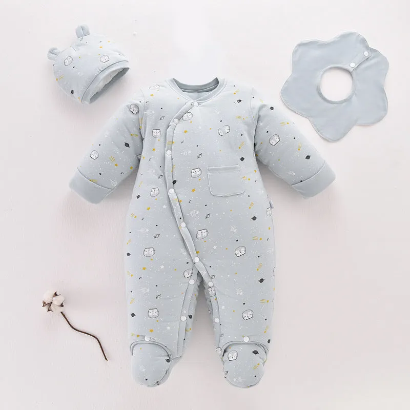 Little Gigglers World Baby Warm Fleece Romper