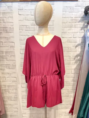 Mac Kimono Romper in Wine