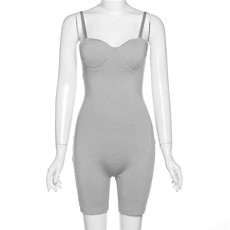 MB FASHION Seamless Romper with Built-in Bra 8146R