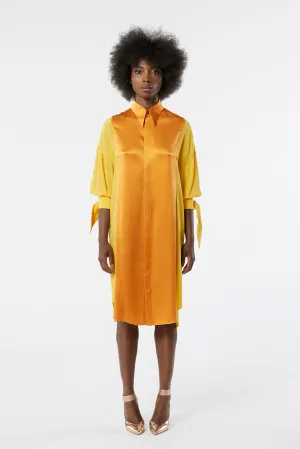 MERIDIAN yellow - silk tunic shirt