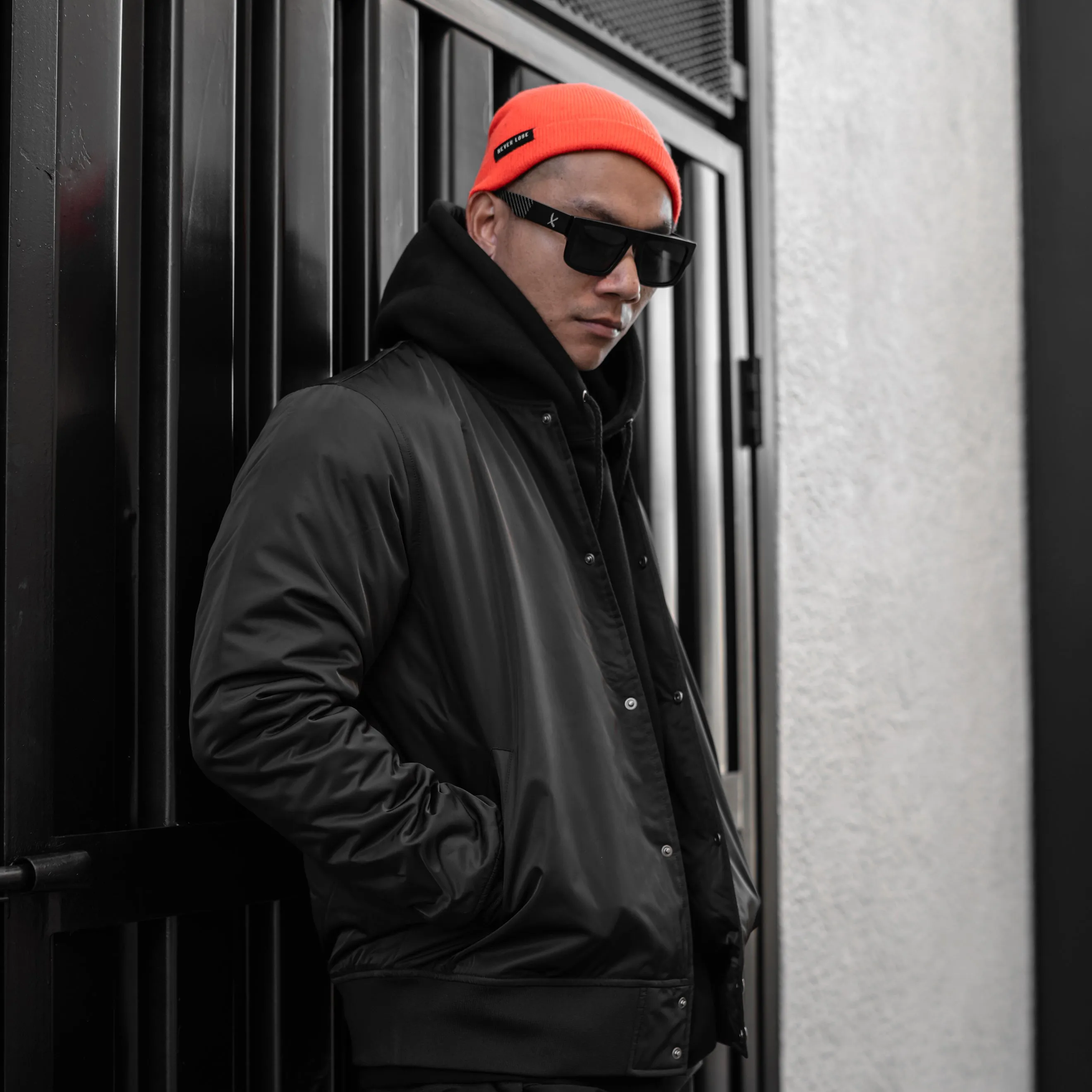 Never Lose Skullcap Fold Beanie - NEON ORANGE