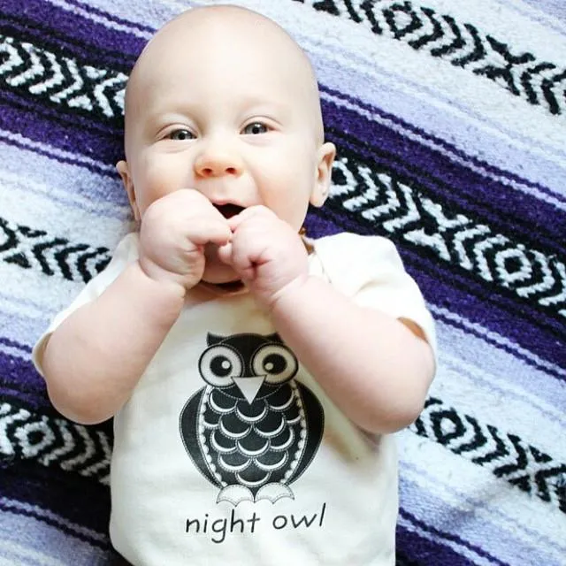 Night Owl Short Sleeve Romper