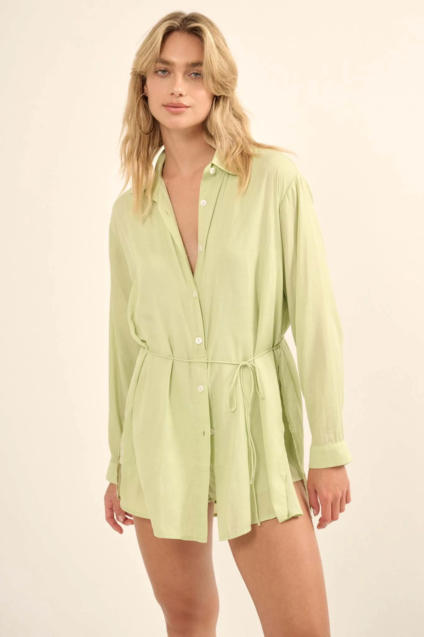 Nine to Five Matte Satin Button-Up Shirt Romper