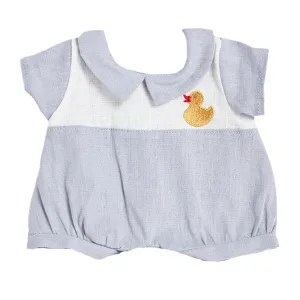 Olli Ella Dinkum Doll Ducky Romper - Cornflower Blue