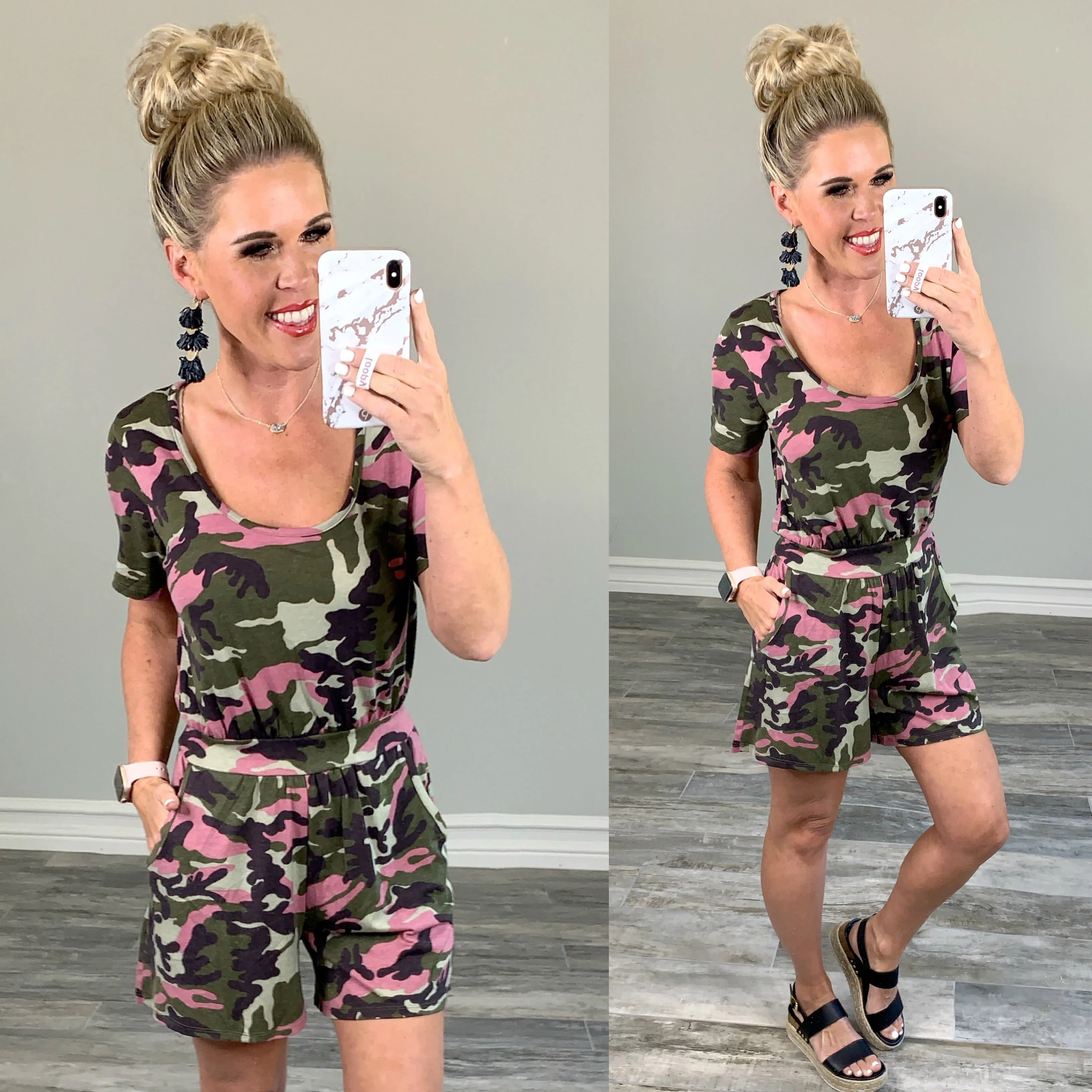 On the Hunt for Love Camo Romper