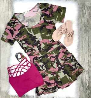 On the Hunt for Love Camo Romper