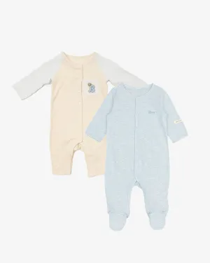 On The Move Romper Bundle (Pack of 2, Sky Blue)