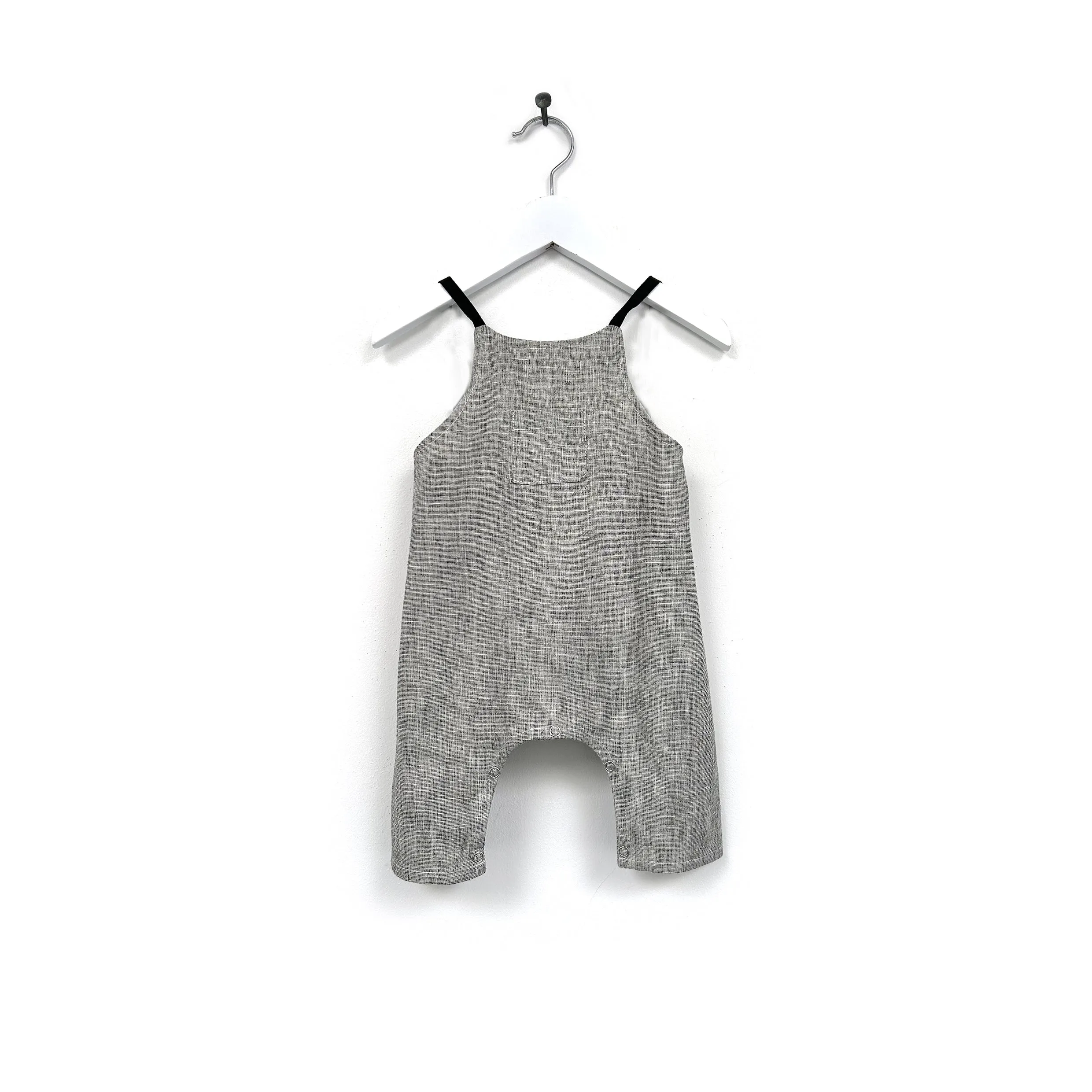 one piece tweed romper - salt pepper