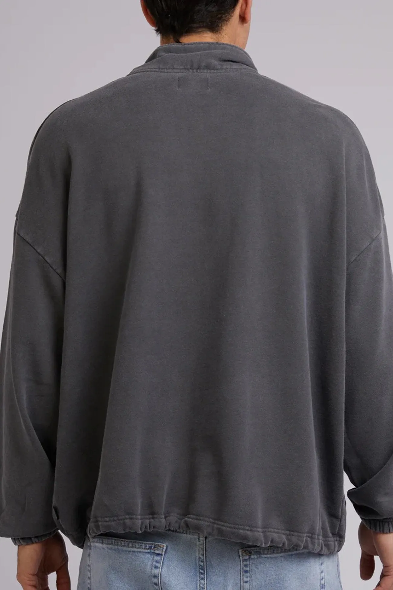 Oversized 1/4 Zip Jumper Coal