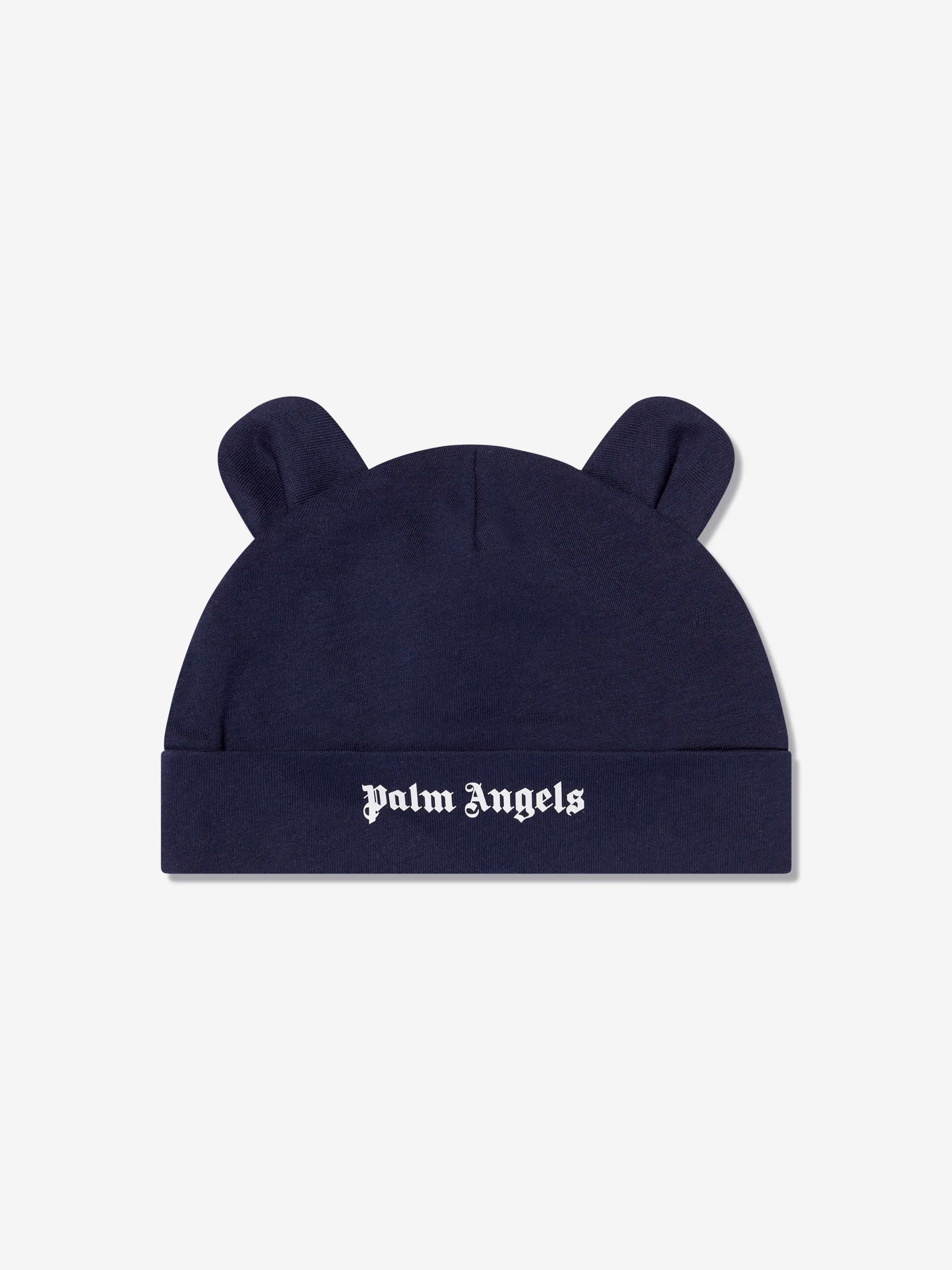 Palm Angels Baby Boys Logo Teddy Bear Beanie in Navy