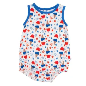 Patriotic Ice Cream Bubble Romper by Macaron   Me