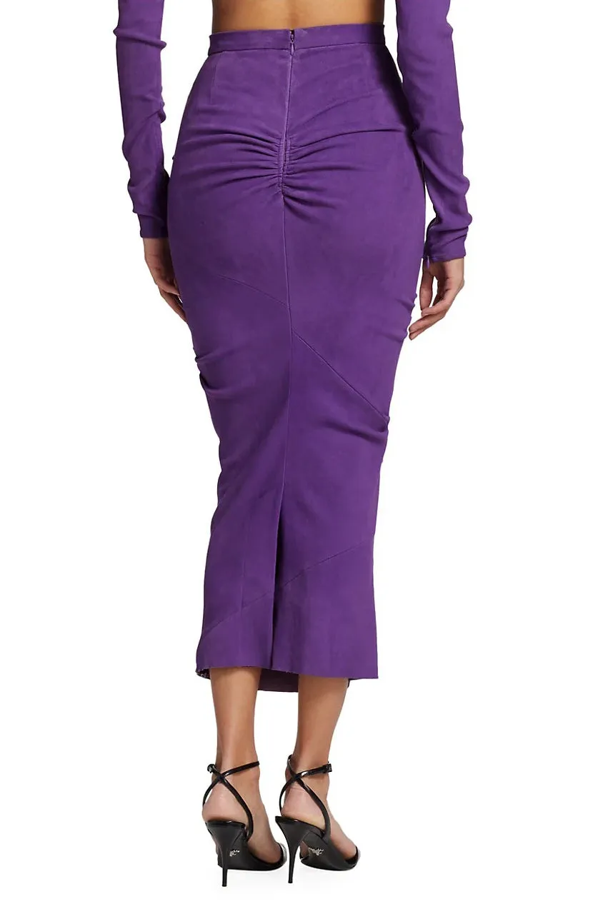 Pencil Skirt with Ruched Back Detail