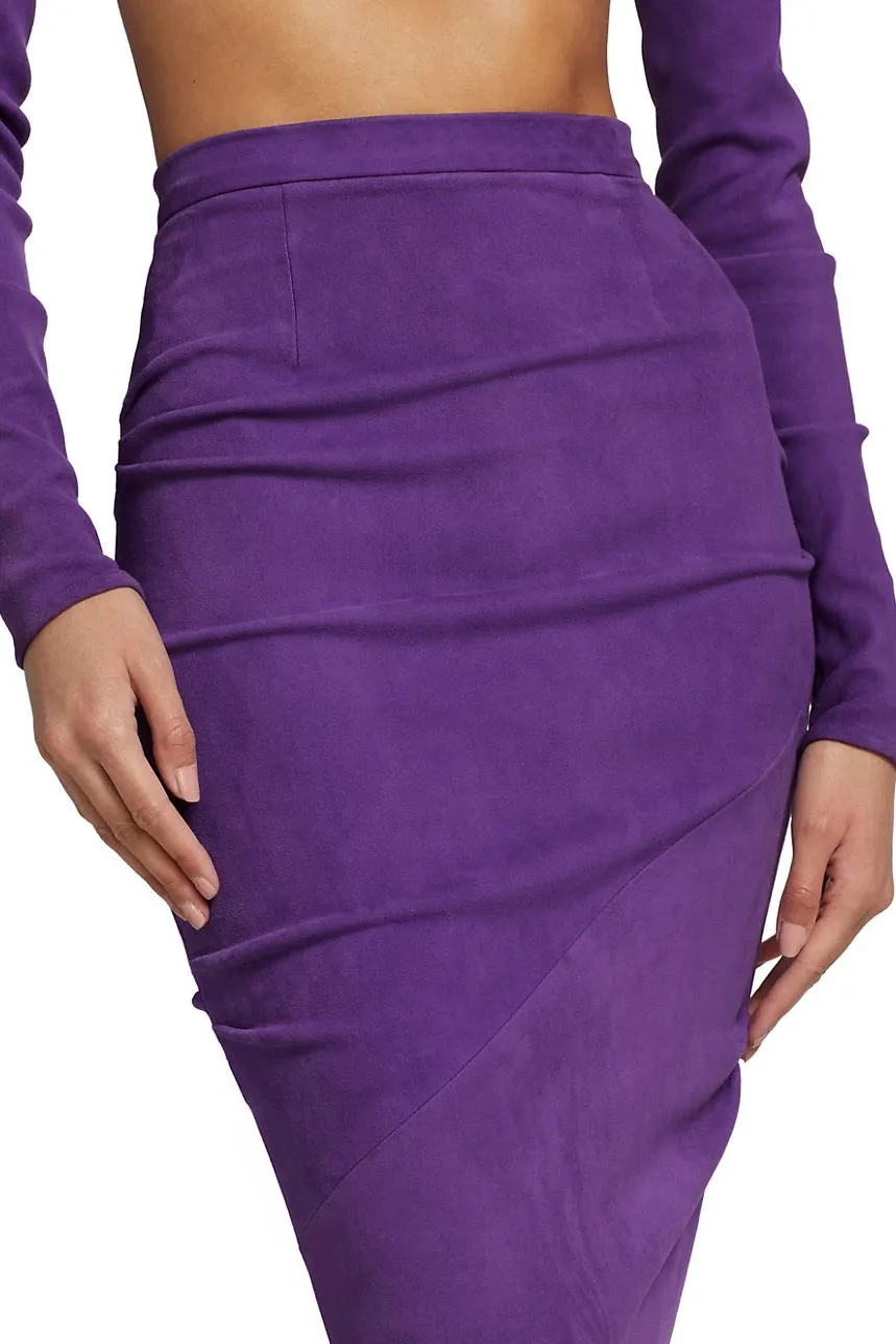 Pencil Skirt with Ruched Back Detail